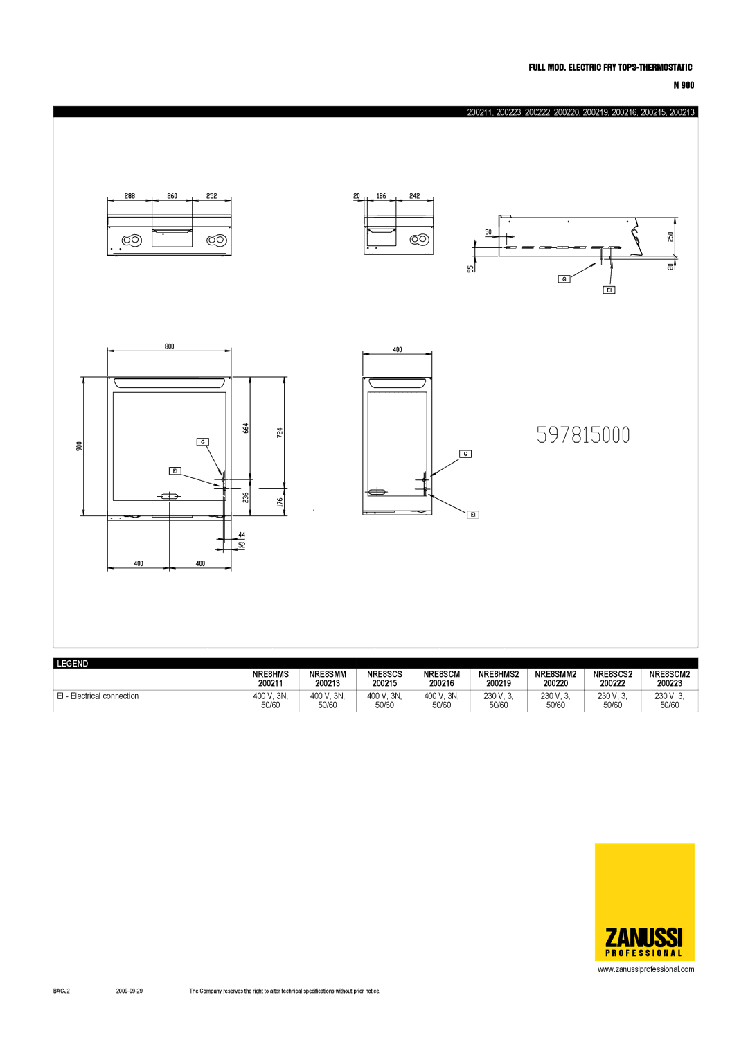 Zanussi NRE8SCS2, NRE8HMS2, NRE8SMM2, NRE8SCM2, 200223, 200222, 200219, 200216, 200215, 200211, 200213, 200220 Zanussi 