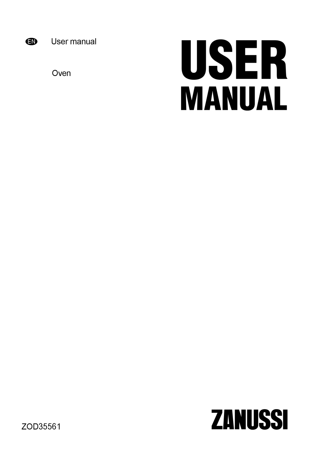 Zanussi user manual Oven ZOD35561 