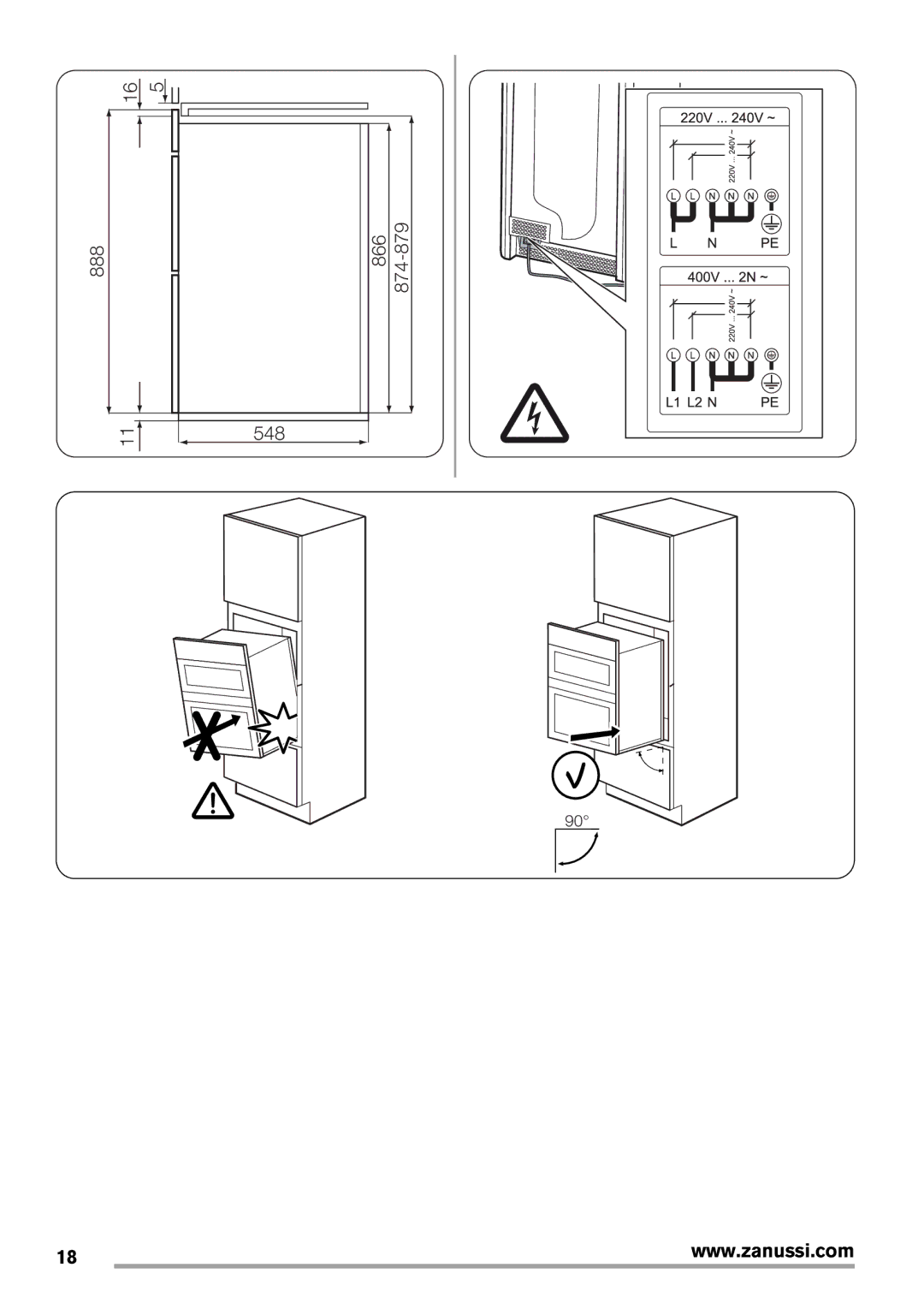 Zanussi Oven, ZOD35561 user manual 888 866 548 