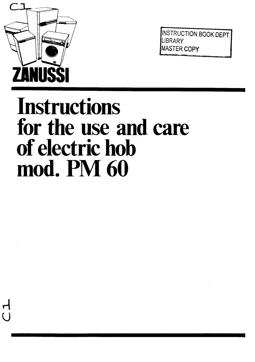 Zanussi PM60 manual 