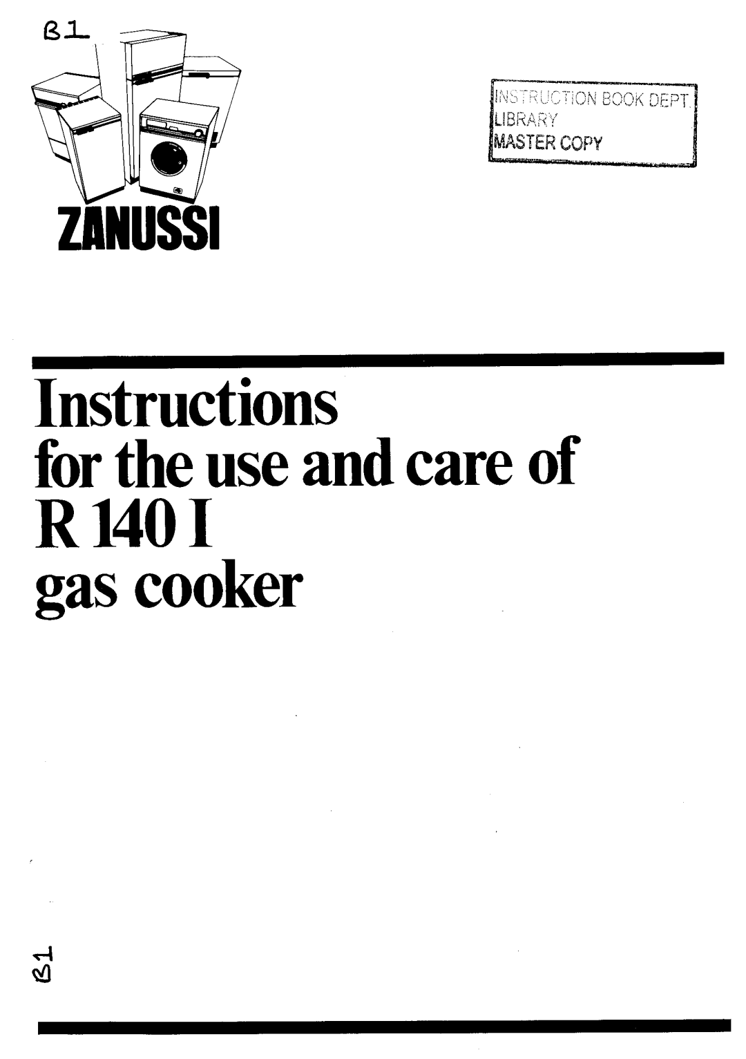 Zanussi R 140 I manual 