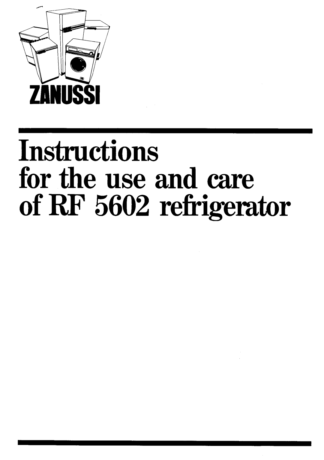 Zanussi RF 5602 manual 