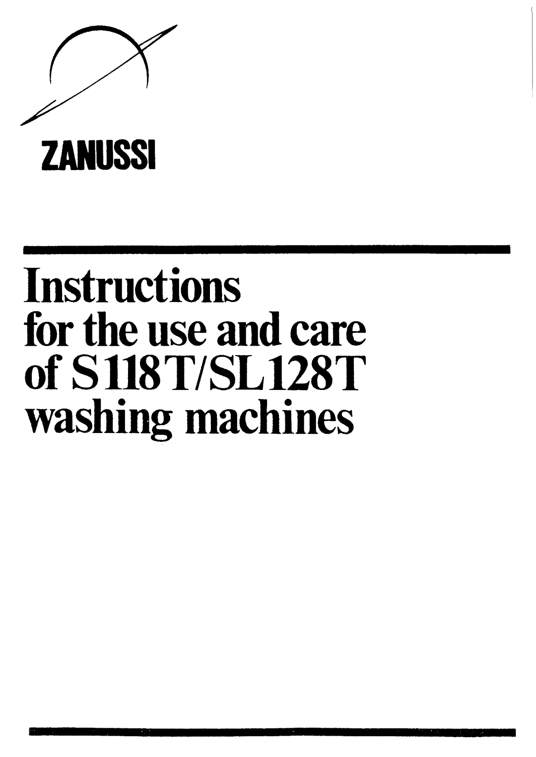 Zanussi SL 128T, S 118T manual 