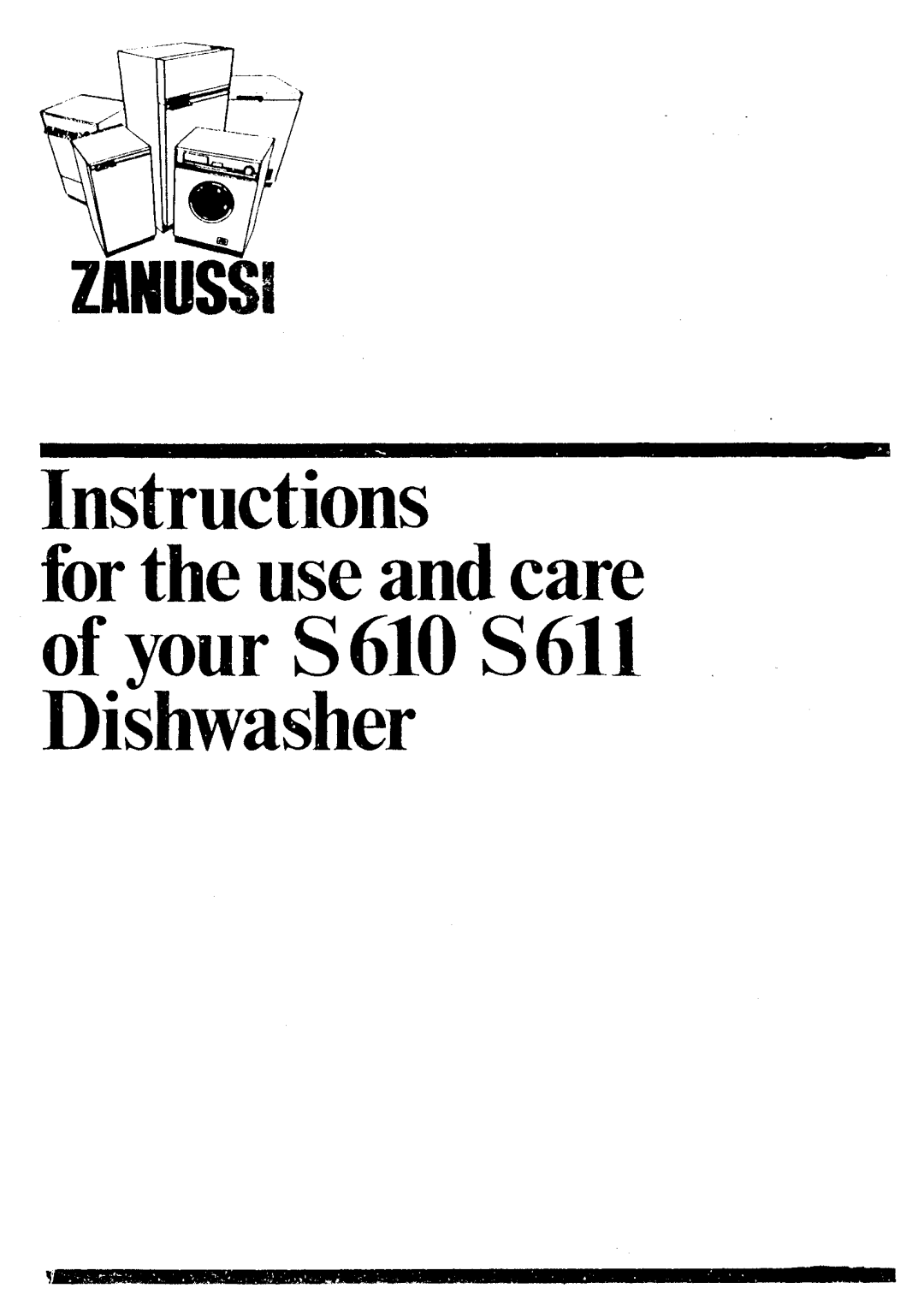 Zanussi S611, S610 manual 