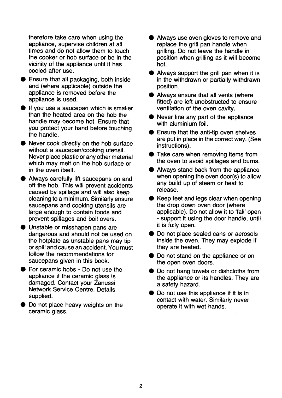 Zanussi SC9412, SC5412 manual 