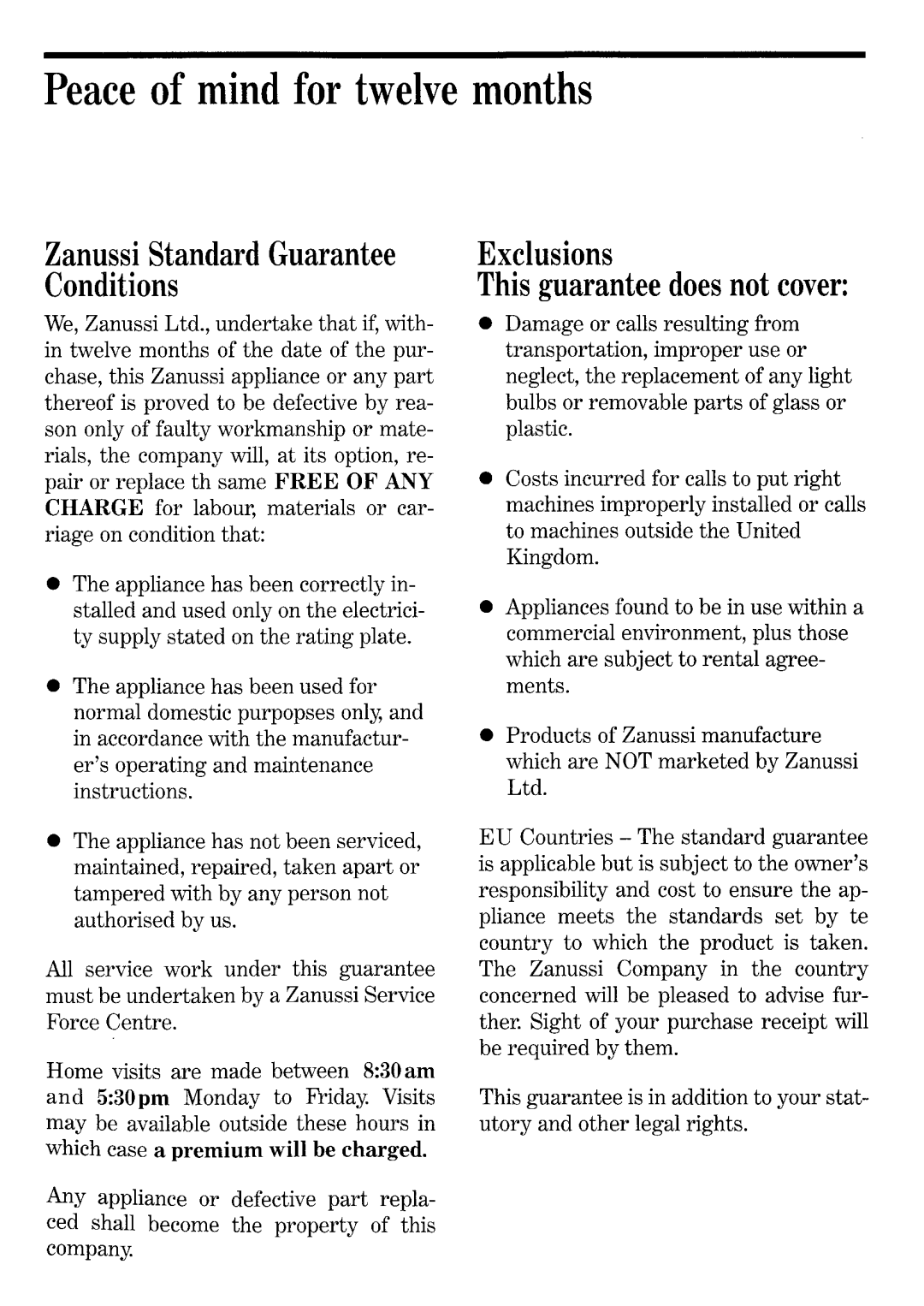 Zanussi SD 2801, SD 2802 manual 