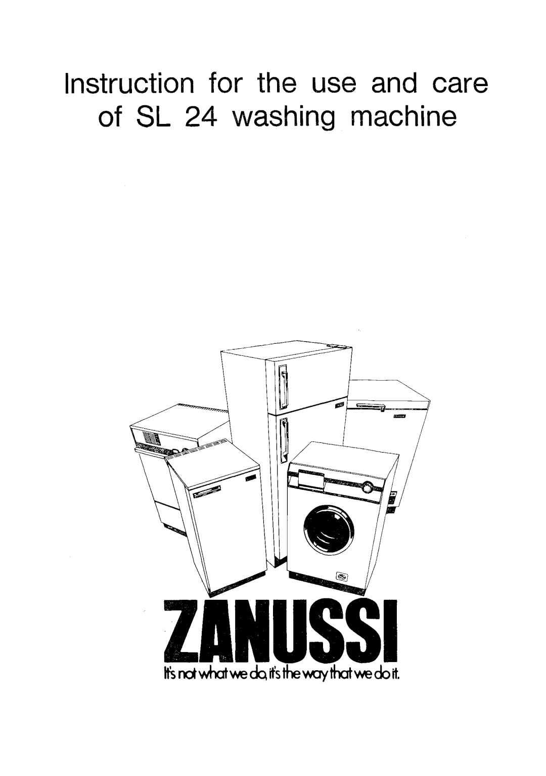 Zanussi SL 24 manual 