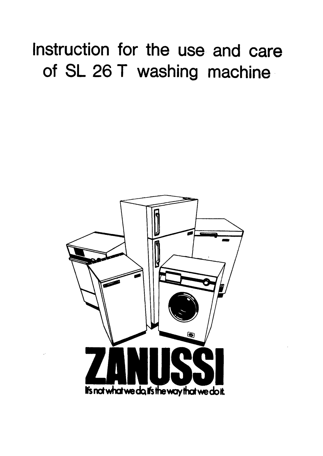 Zanussi SL 26 T manual 