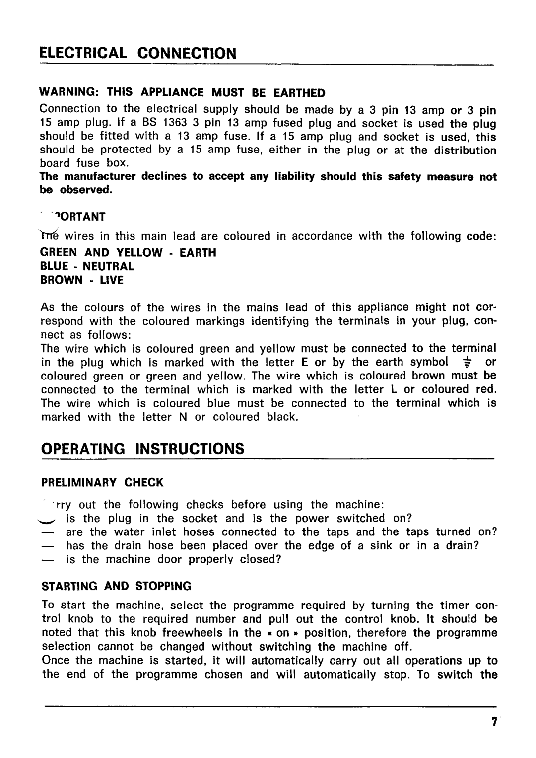 Zanussi SL 26 T manual 