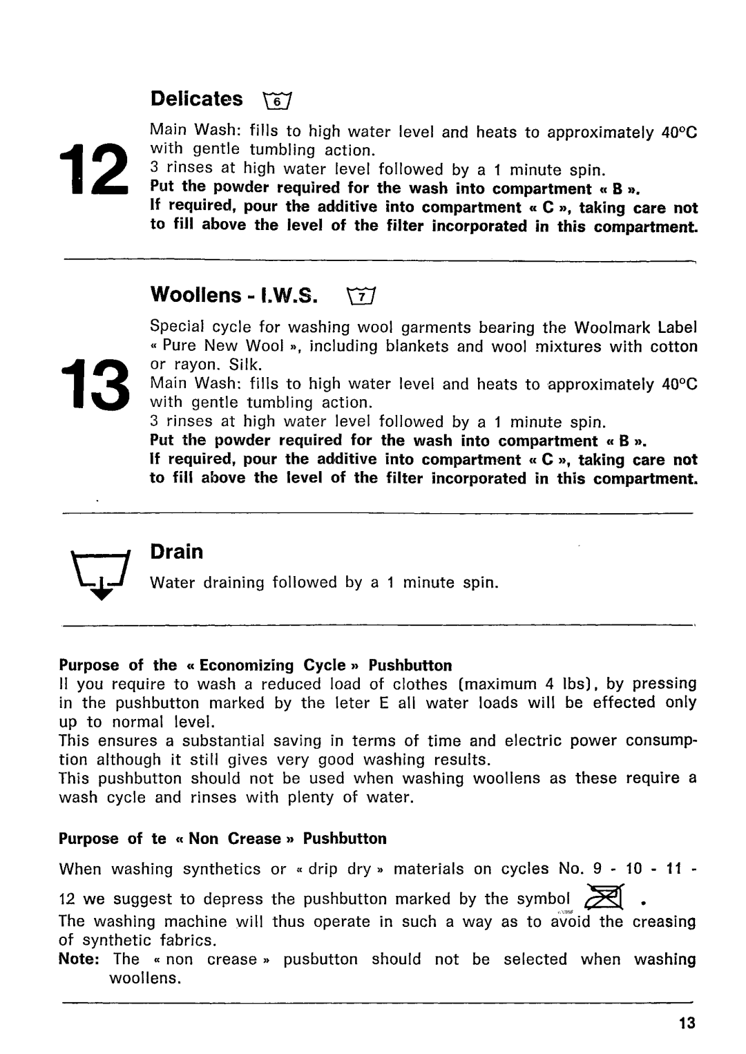 Zanussi SL 27 T manual 