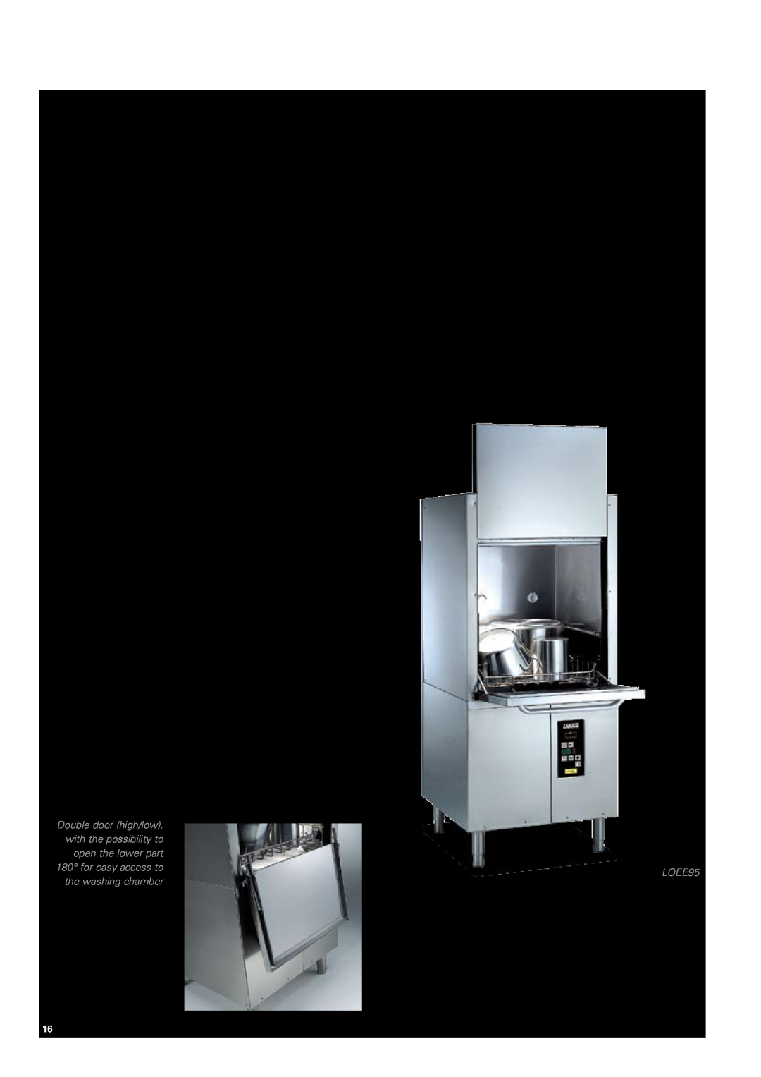 Zanussi RTM 165, Snack 600, N 700, RTM 140, WT90 The Range Of Pot & Pan Washers Includes, 1 x 900 mm wide electric model 
