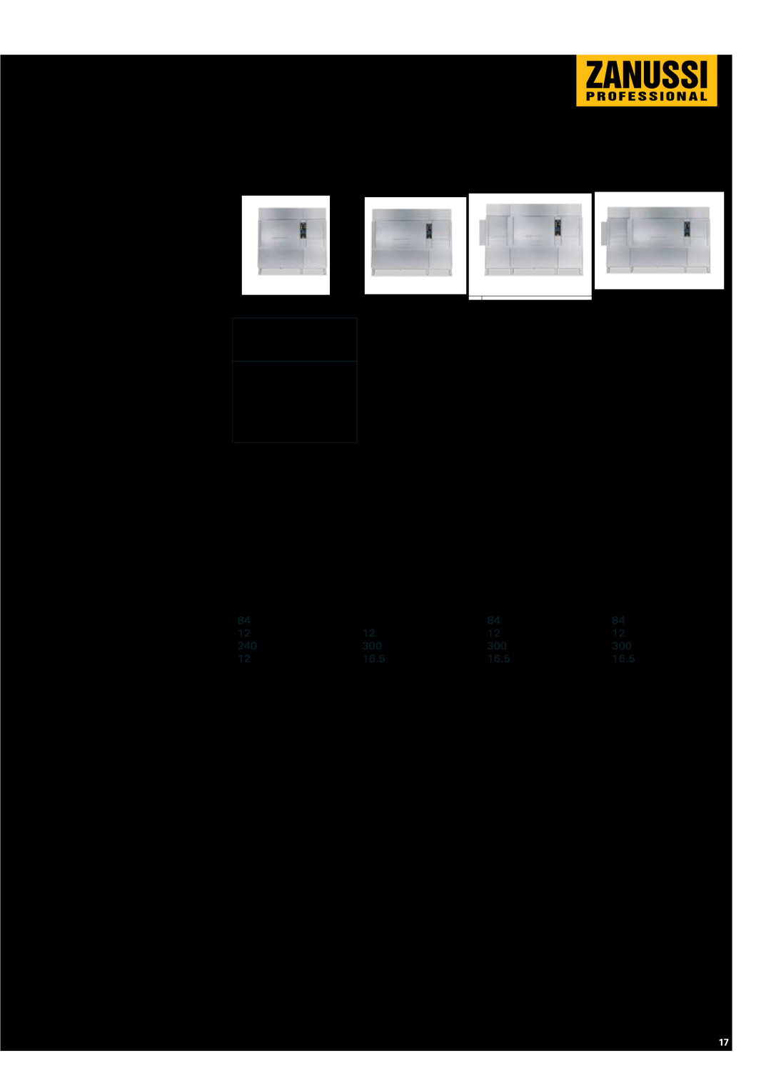 Zanussi RTCS 140, Snack 600, N 700, RTM 140, RTM 200, RTM 165 modular rack type dishwasher, Range, Optional Accessory, 16.5 
