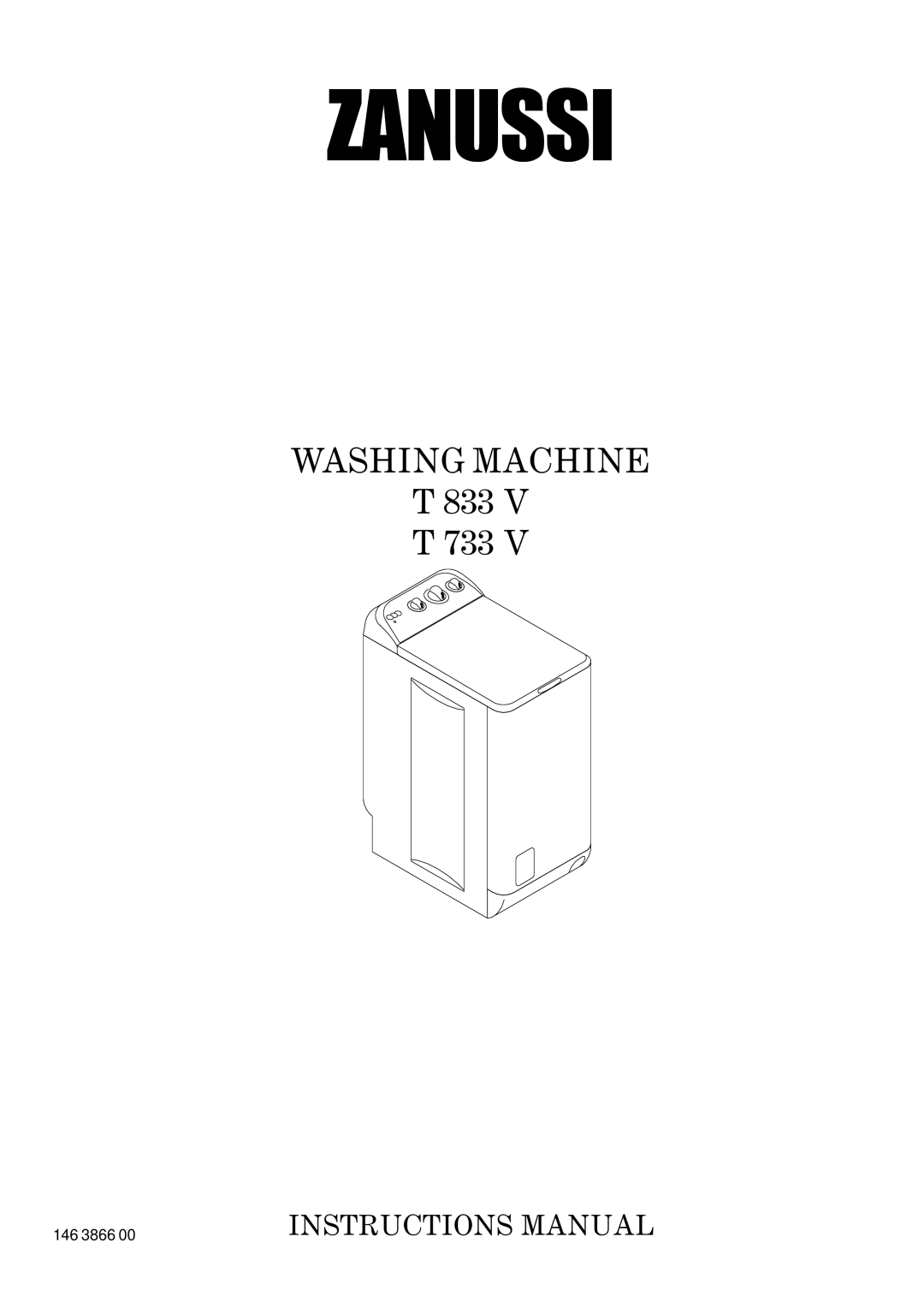 Zanussi T 733 V manual Zanussi 