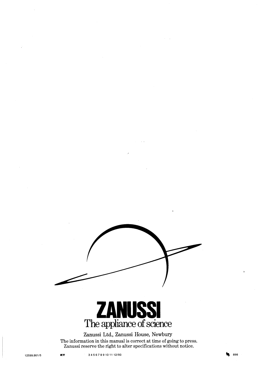 Zanussi TD245 manual 