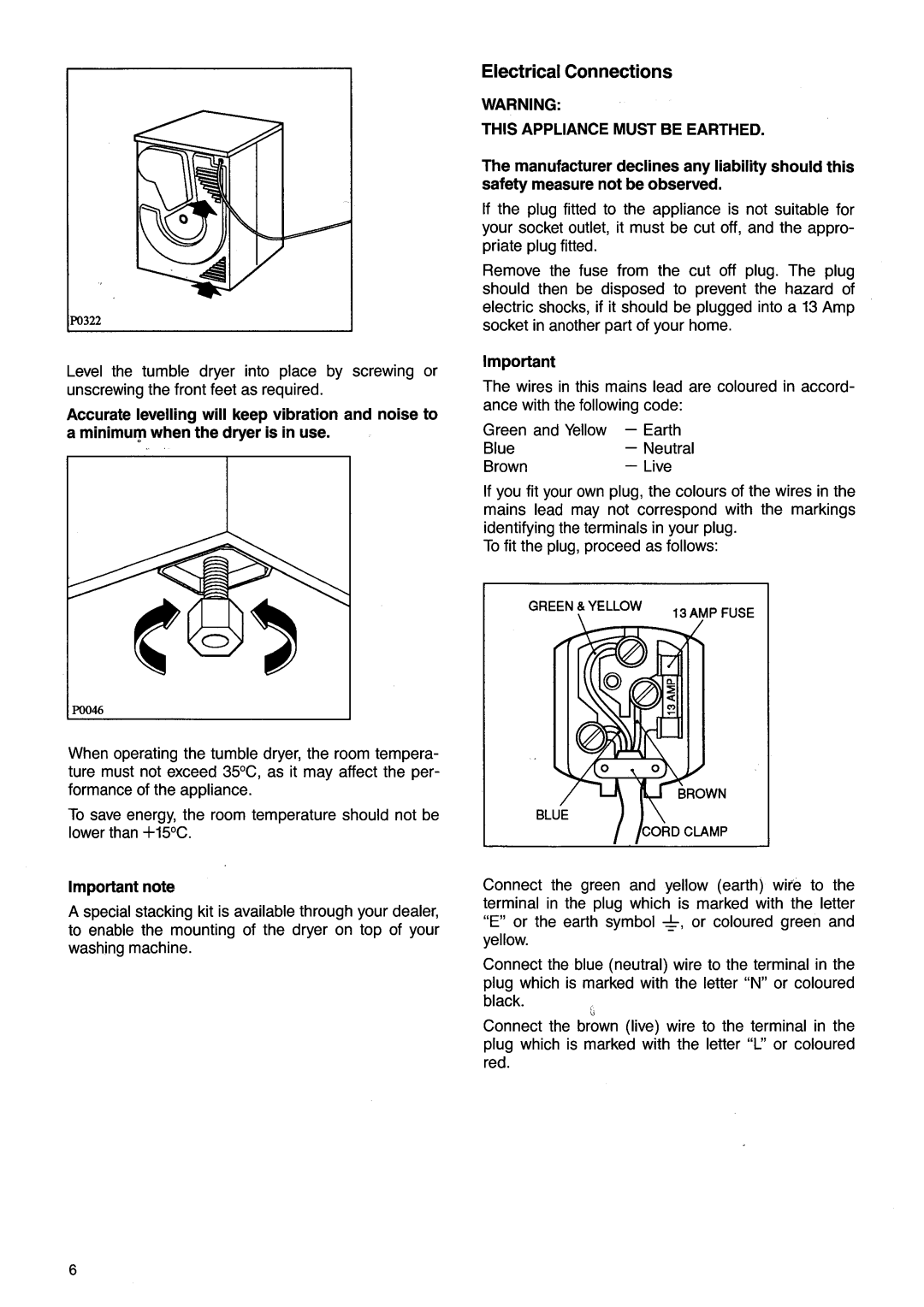 Zanussi TD245 manual 