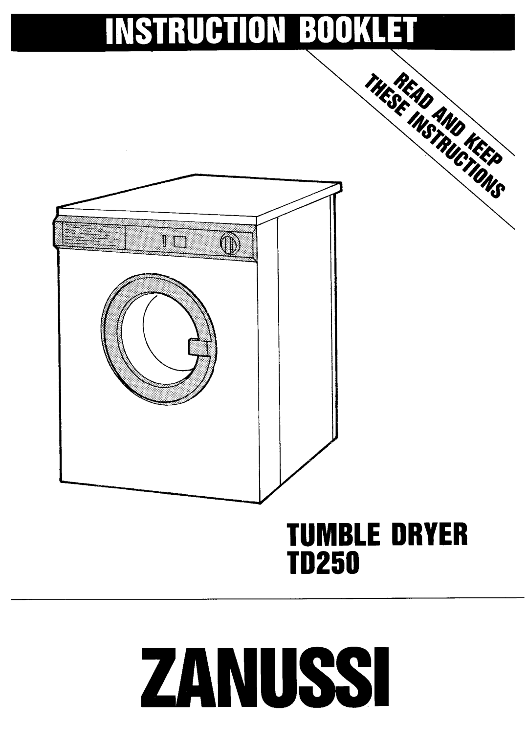 Zanussi TD250 manual 