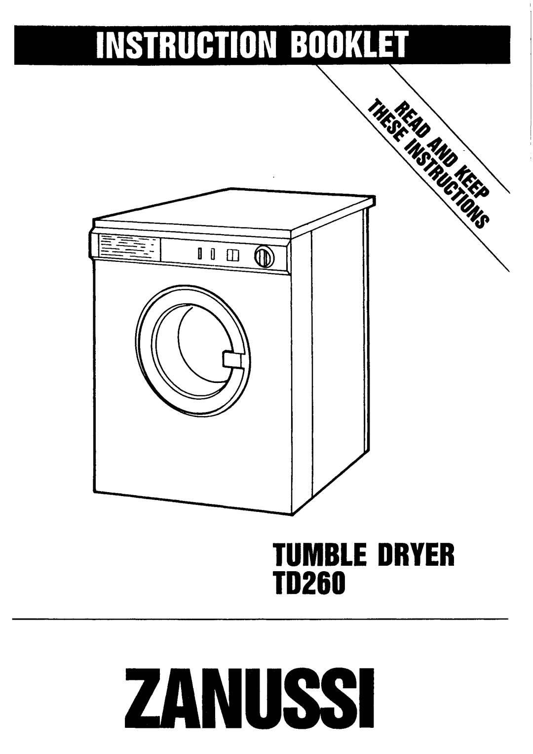 Zanussi TD260 manual 