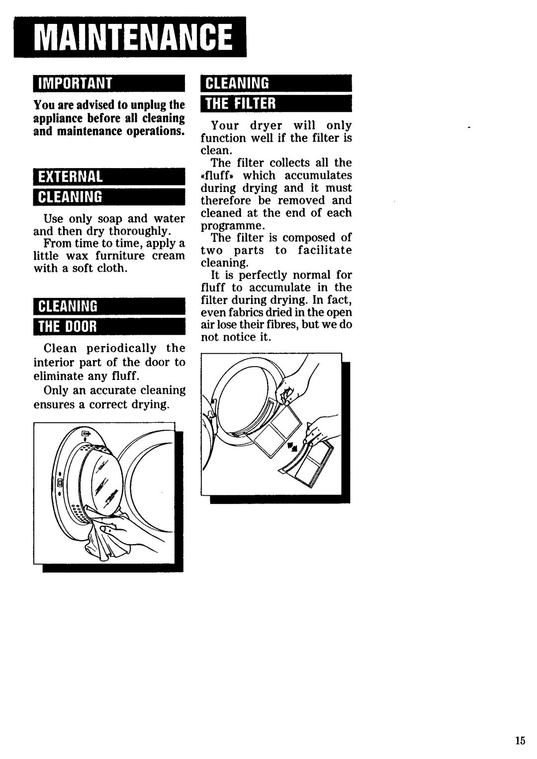 Zanussi TD260 manual 