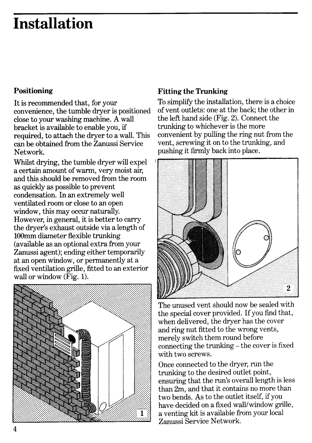 Zanussi TD50, TD30 manual 