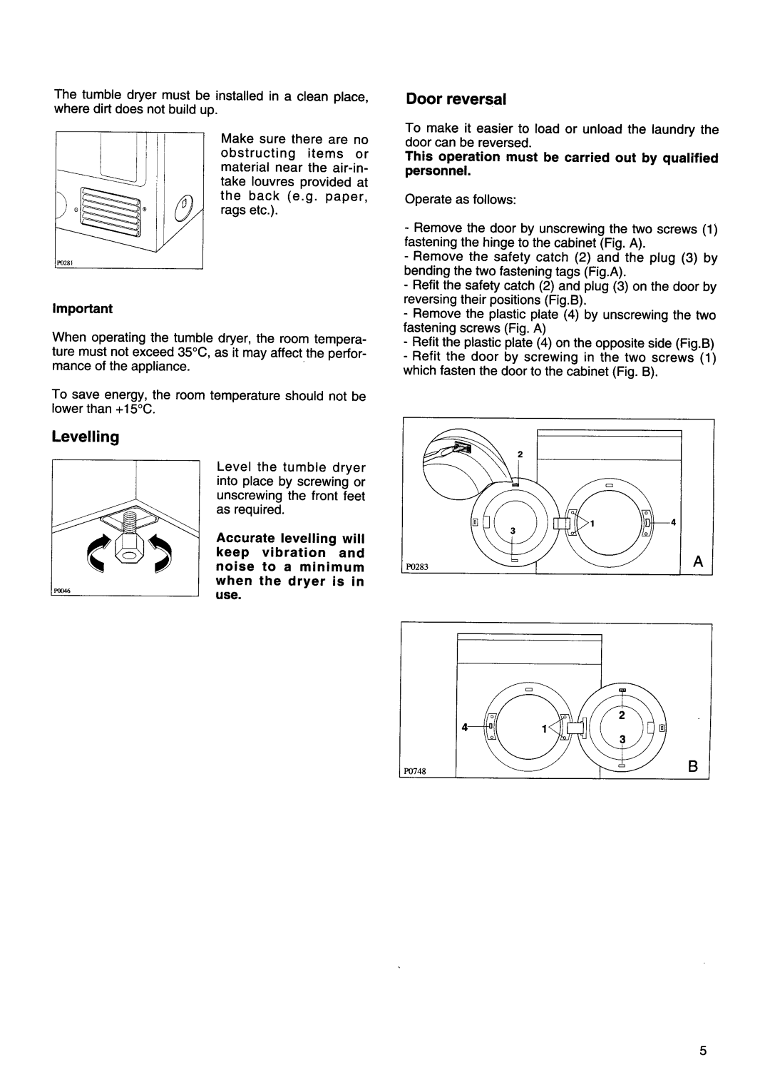 Zanussi TD526 manual 