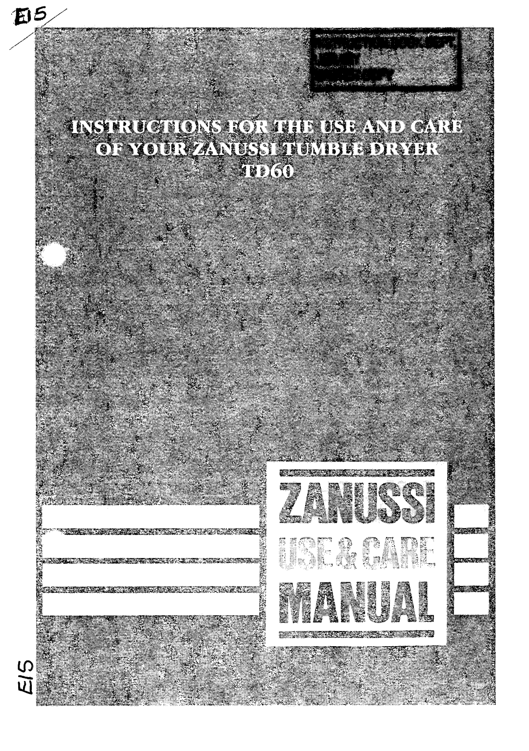 Zanussi TD60 manual 