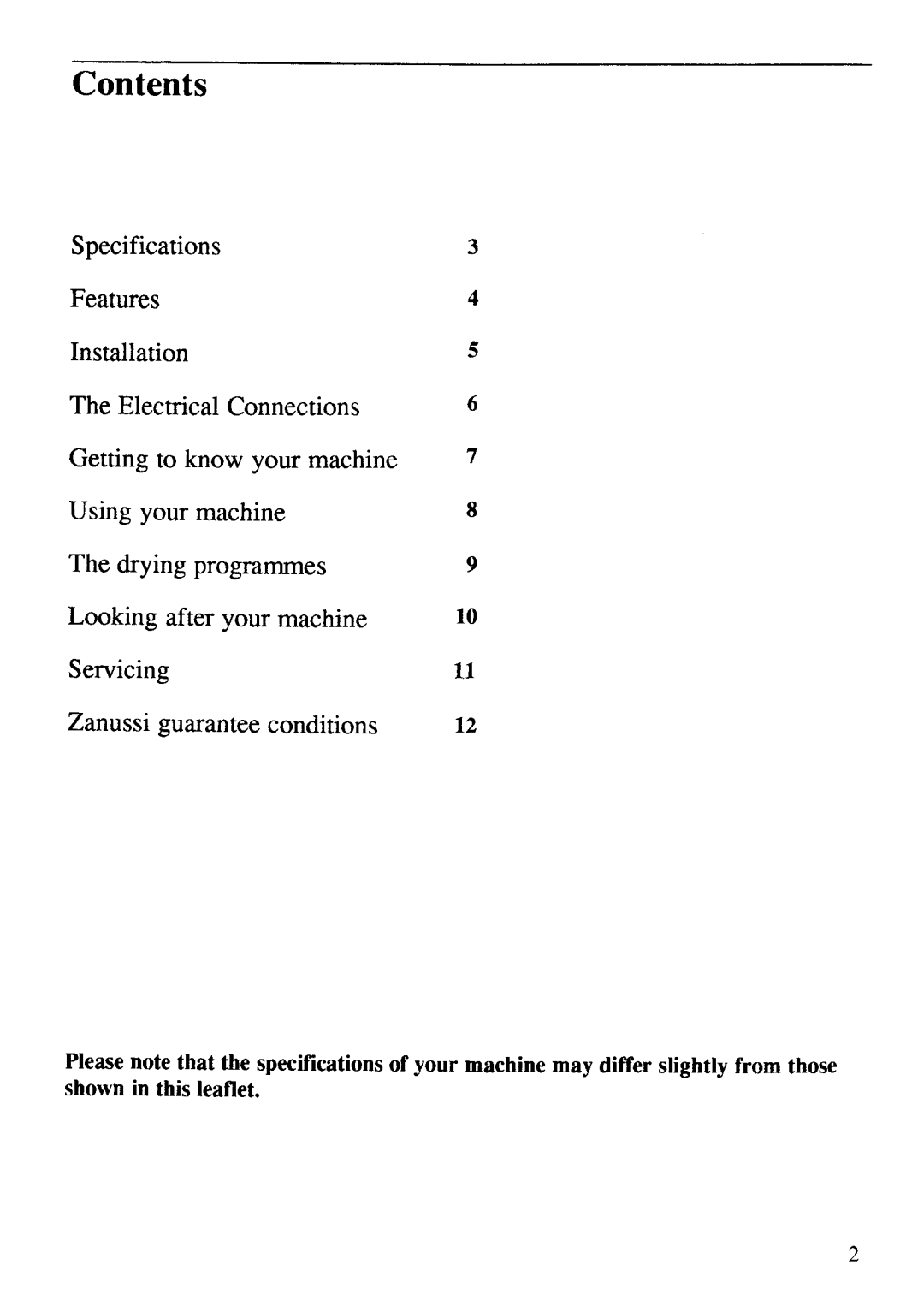 Zanussi TD61/A manual 