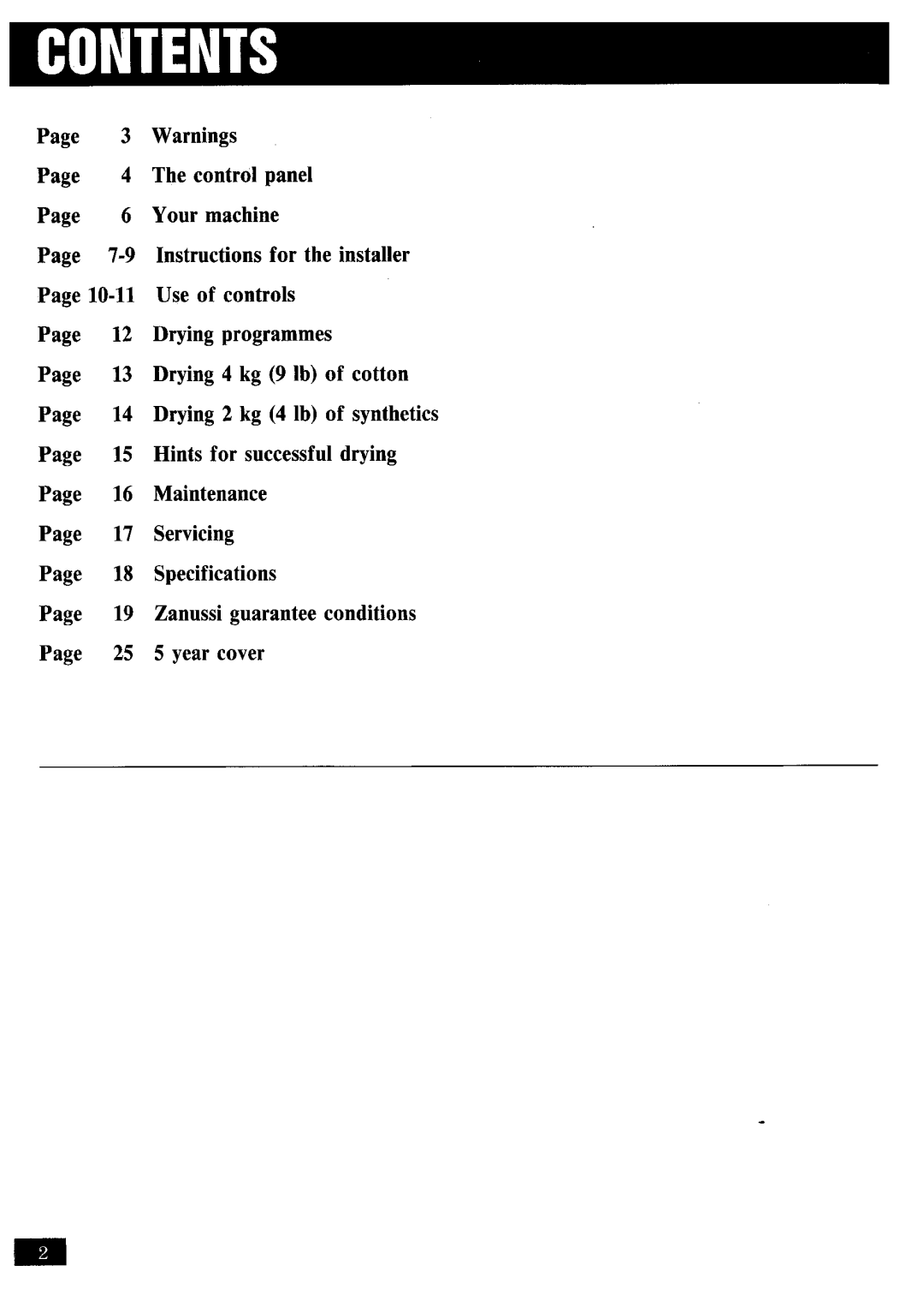 Zanussi TE350 manual 