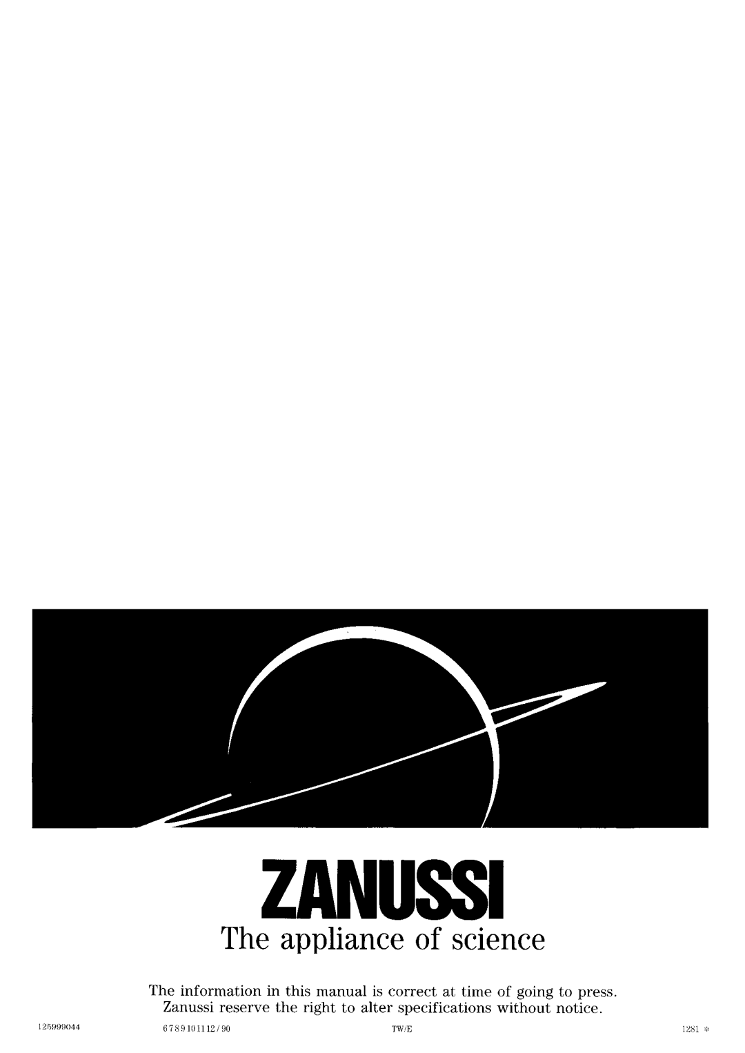 Zanussi TE350 manual 