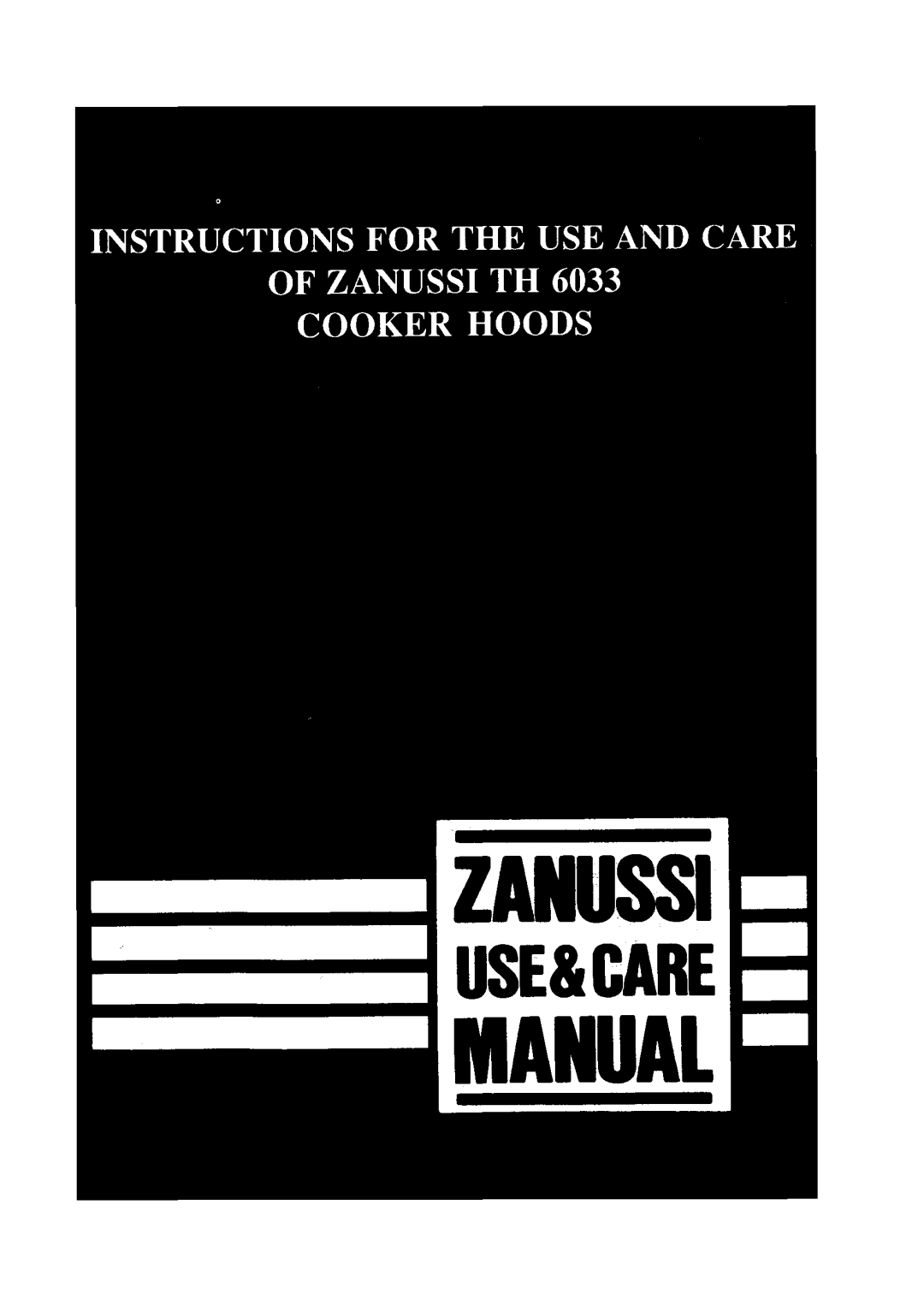 Zanussi TH6033 manual 