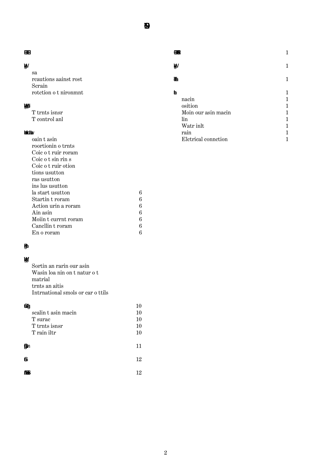 Zanussi TSE 1062 V, TSE 1262 V manual Contents 