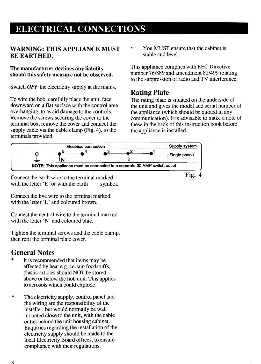 Zanussi VCH 5005 RZ manual 