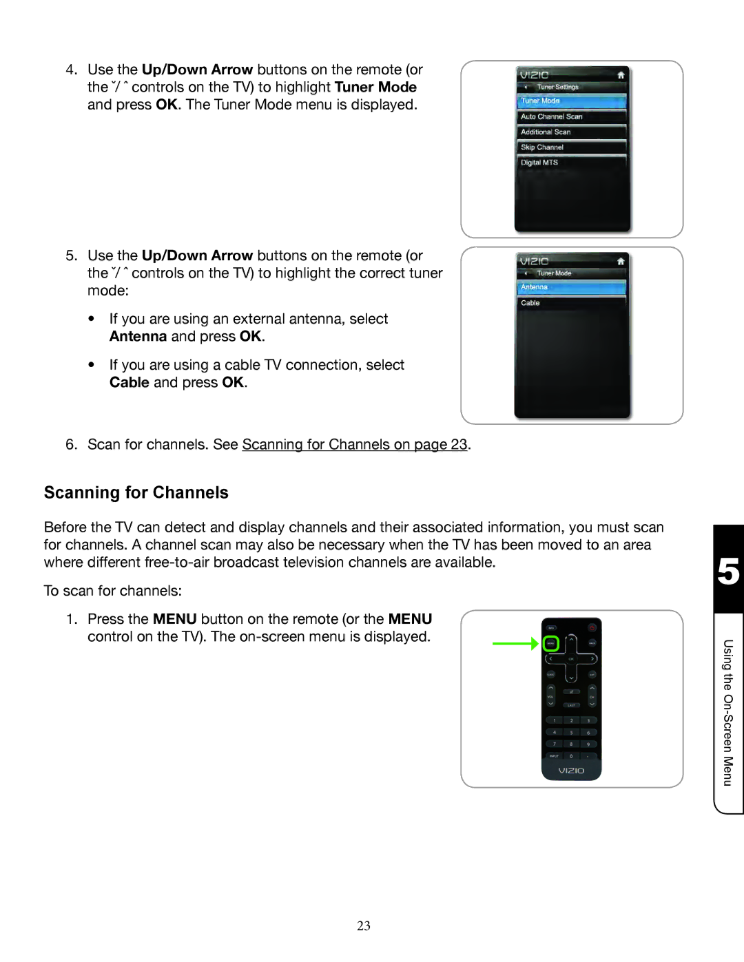 Zanussi VMB070 manual Scanning for Channels 