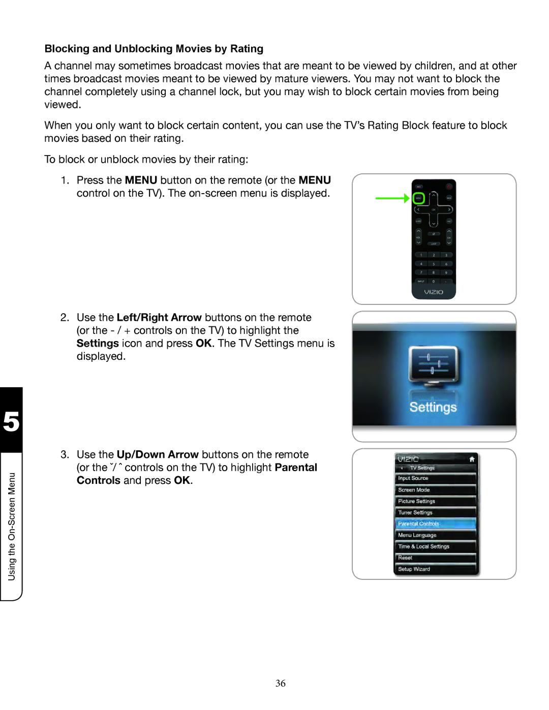 Zanussi VMB070 manual Blocking and Unblocking Movies by Rating 