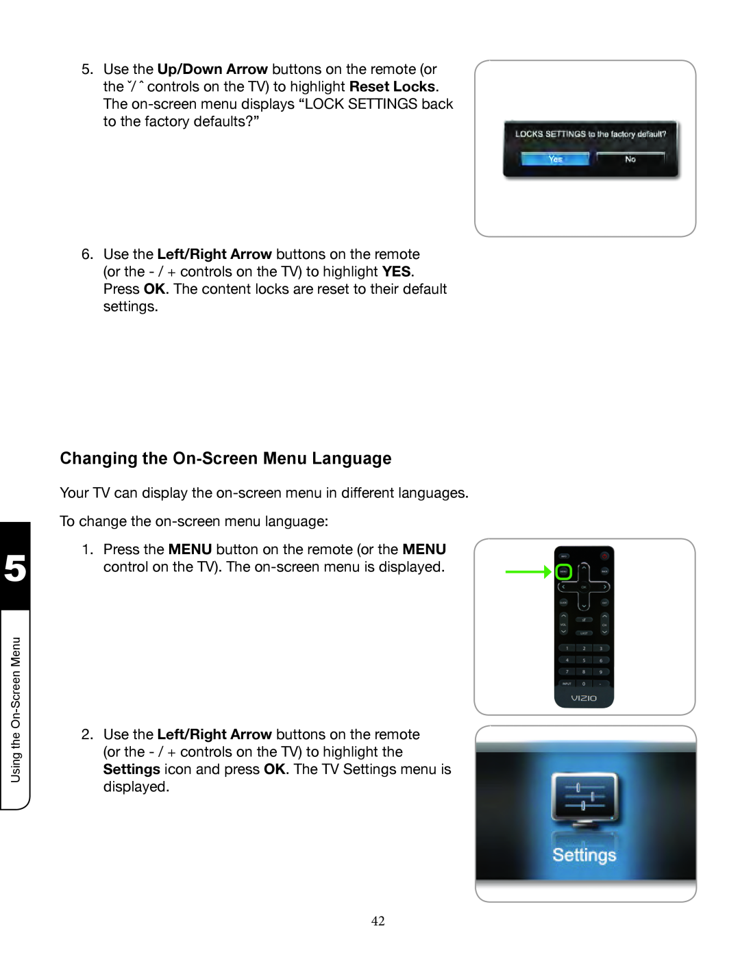 Zanussi VMB070 manual Changing the On­Screen Menu Language 