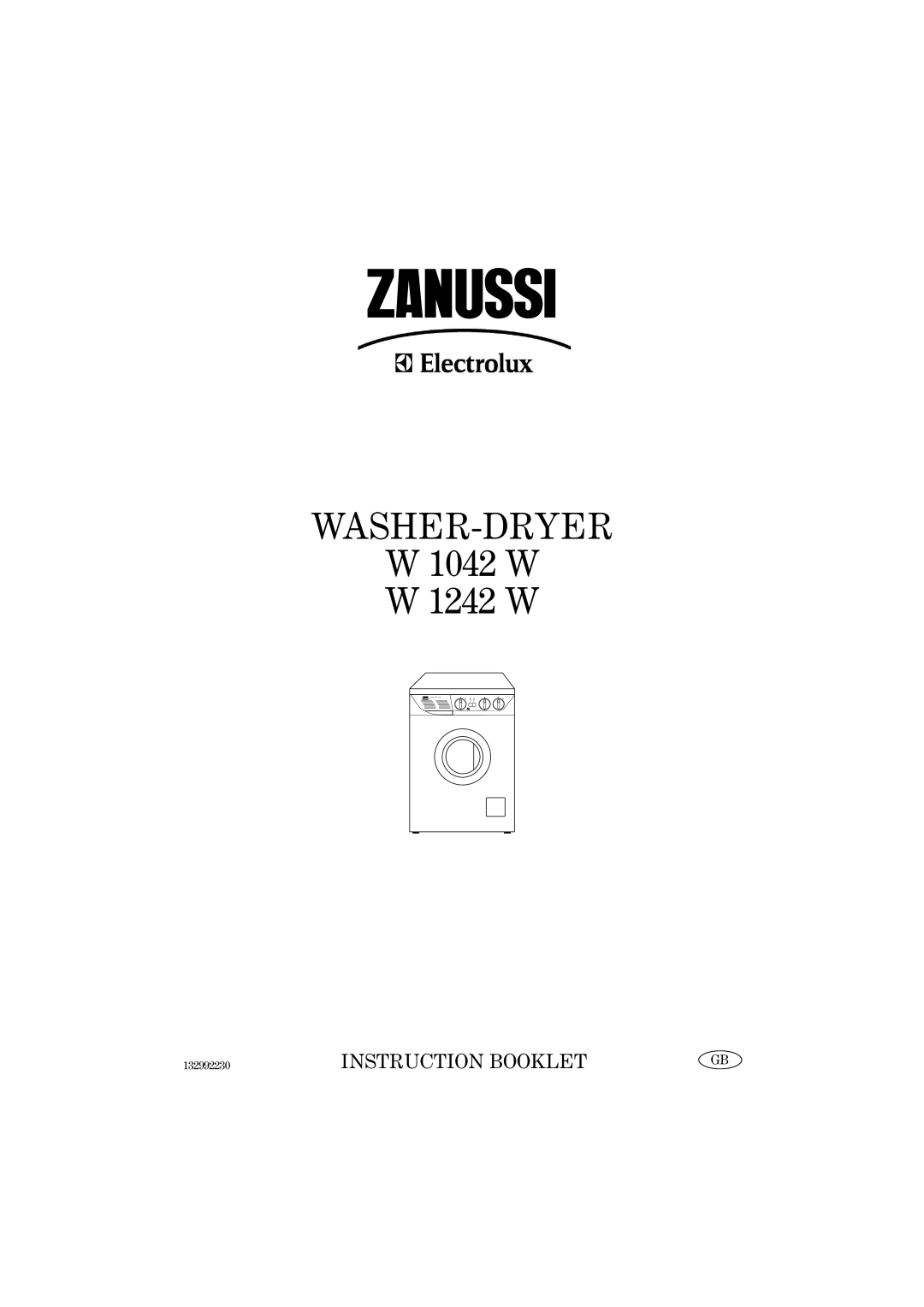 Zanussi W 1042 W, W 1242 W manual Washer-Dryer 