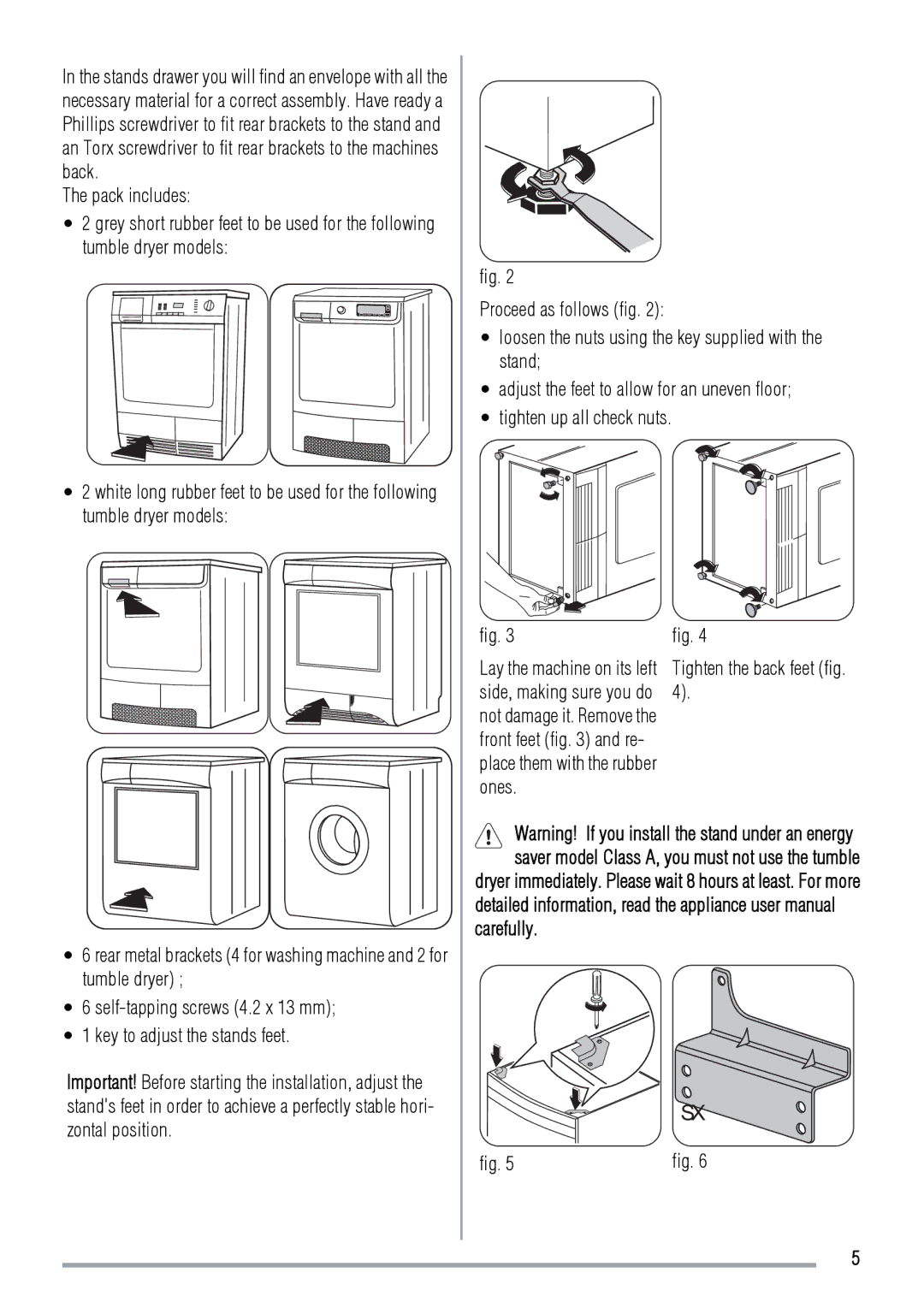 Zanussi Washer/Dryer user manual Ones 