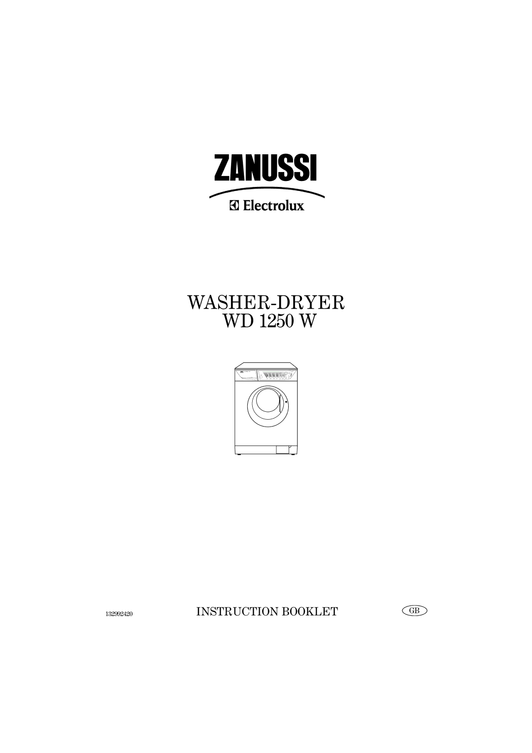 Zanussi WD 1250 W manual Washer-Dryer 