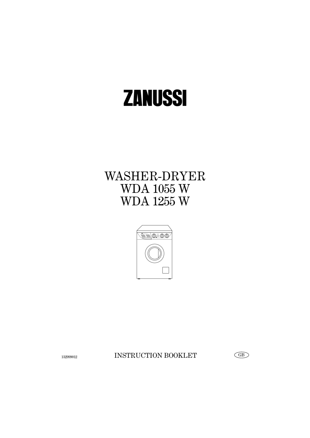 Zanussi WDA 1255 W, WDA 1055 W manual Washer-Dryer 