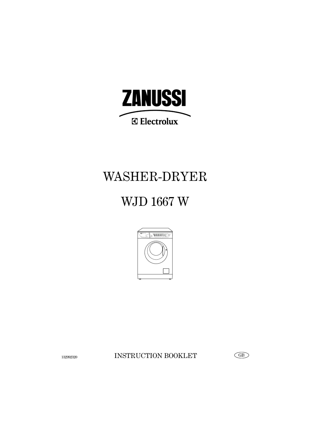 Zanussi WJD 1667 W manual Washer-Dryer 