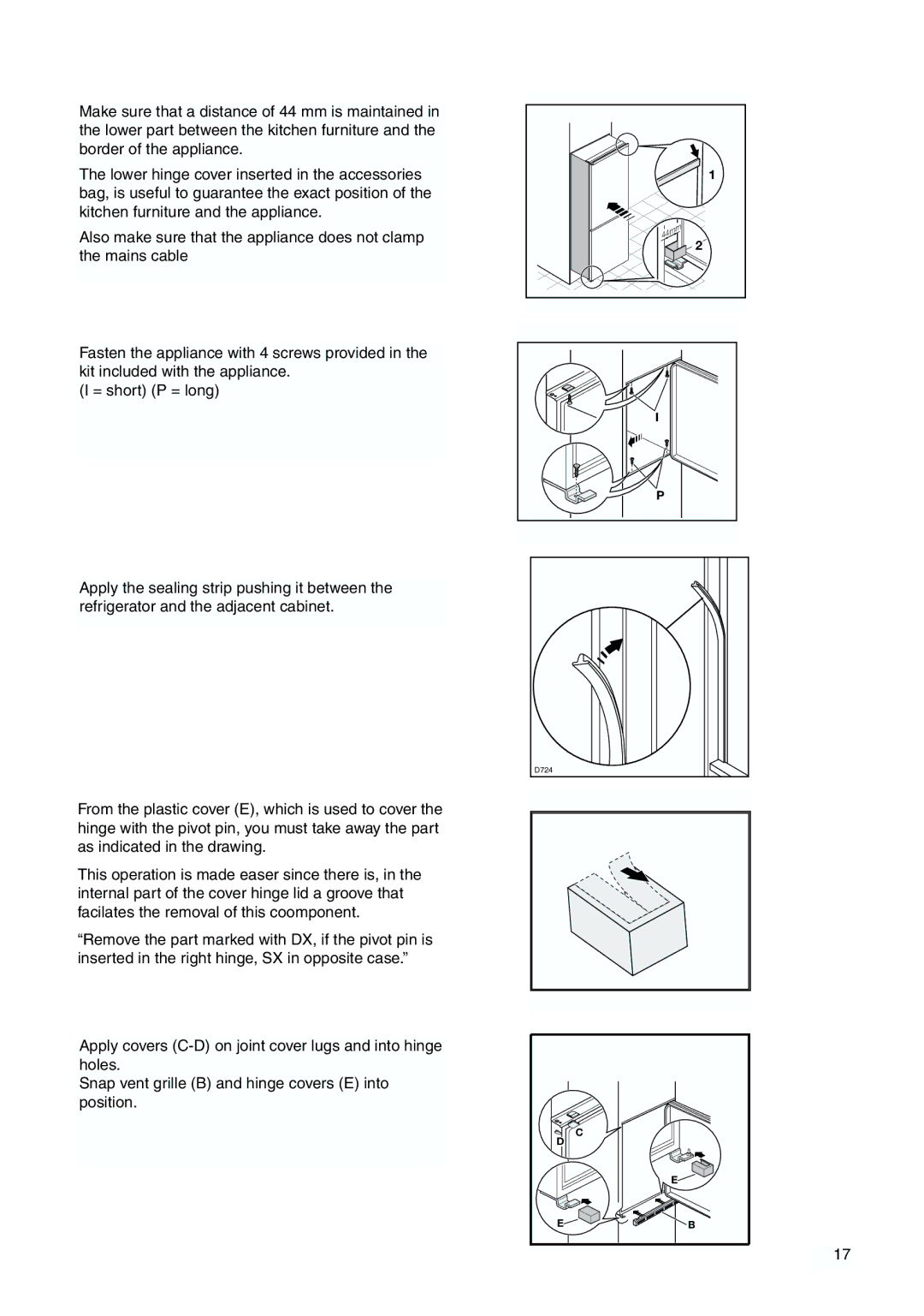 Zanussi ZBB 6244 manual D724 