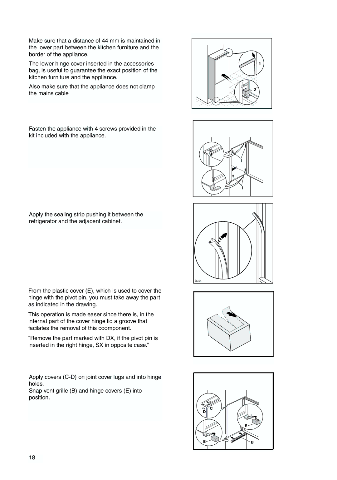 Zanussi ZBB 7266 manual D724 