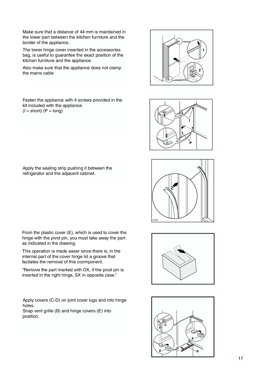 Zanussi ZBB 7294 manual D724 