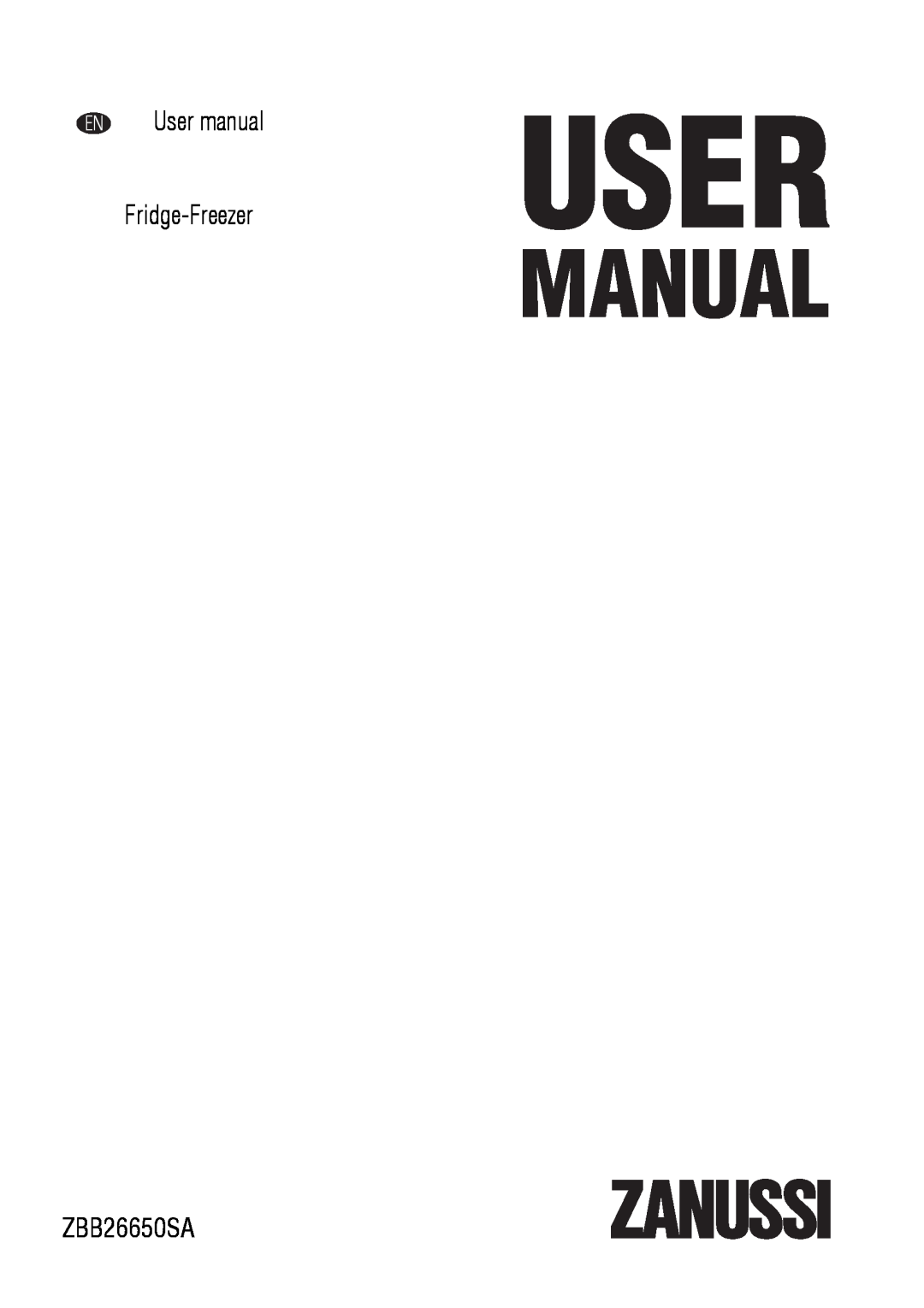 Zanussi ZBB26650SA manual 
