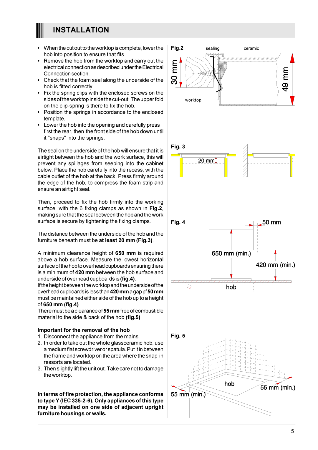 Zanussi ZBC 402 B/W manual Sealing Ceramic Worktop 