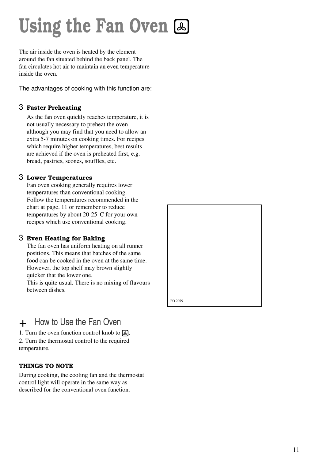 Zanussi ZBC 748 installation manual Using the Fan Oven, Lower Temperatures, Even Heating for Baking 