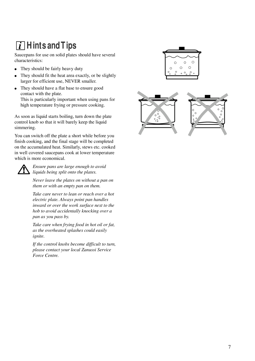 Zanussi ZBE 602 manual Hints andTips 