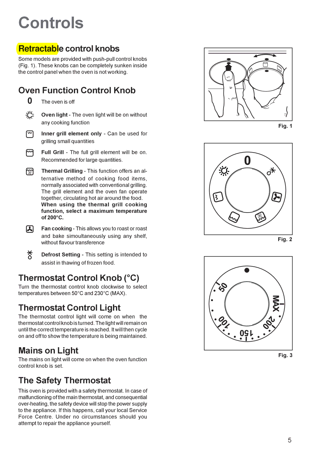 Zanussi ZBF 560 manual Controls 