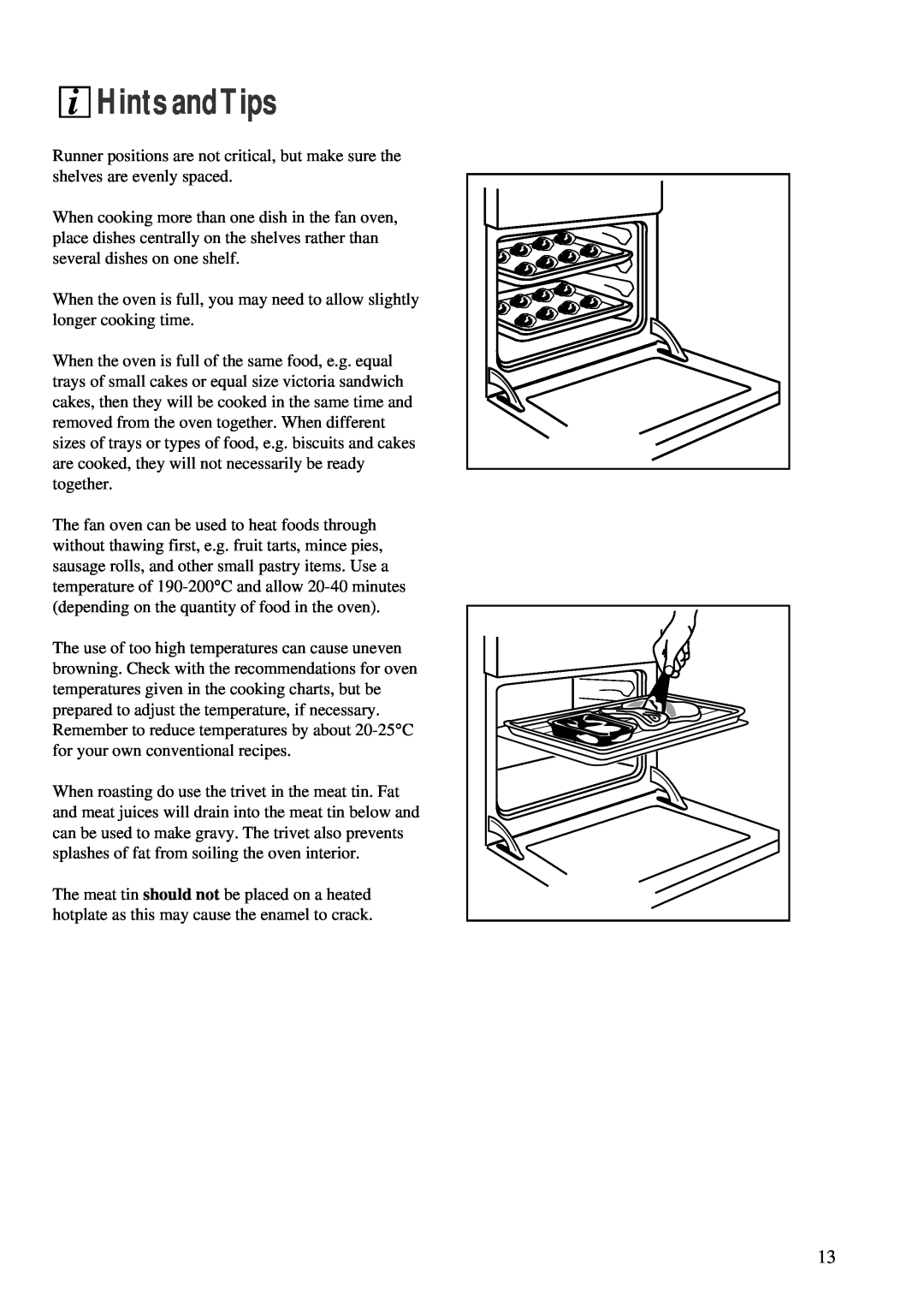 Zanussi ZBF 860 manual Hints andTips, Runner positions are not critical, but make sure the shelves are evenly spaced 