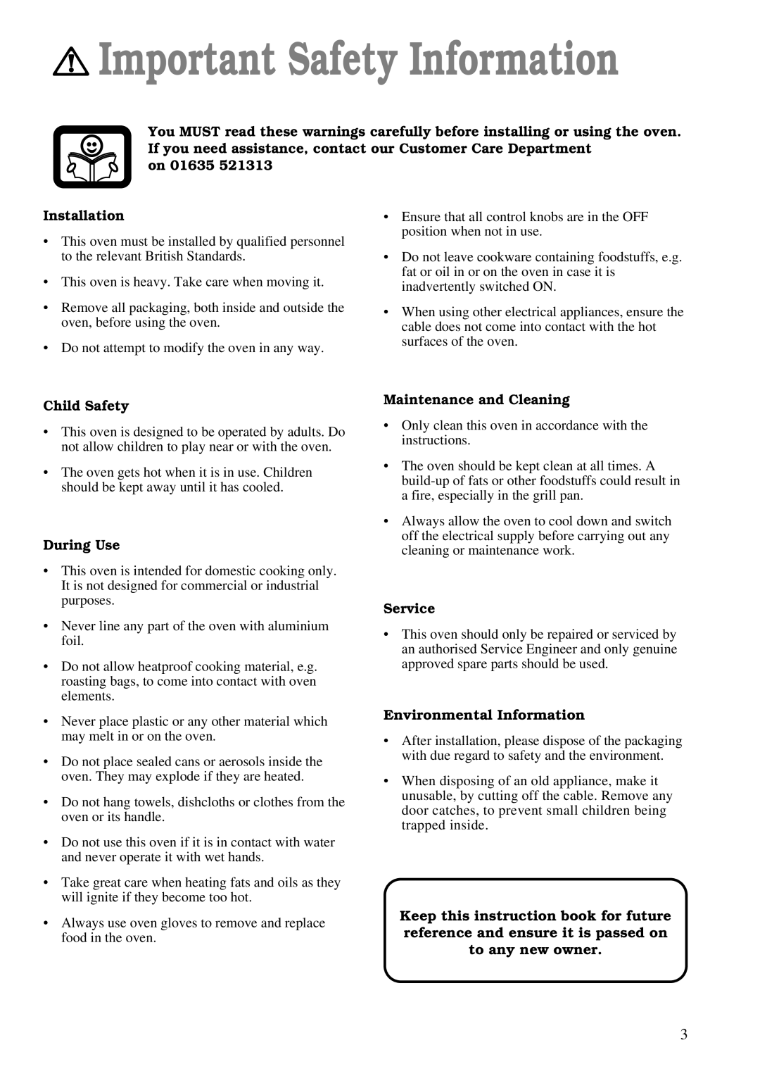 Zanussi ZBM 878 manual Important Safety Information 