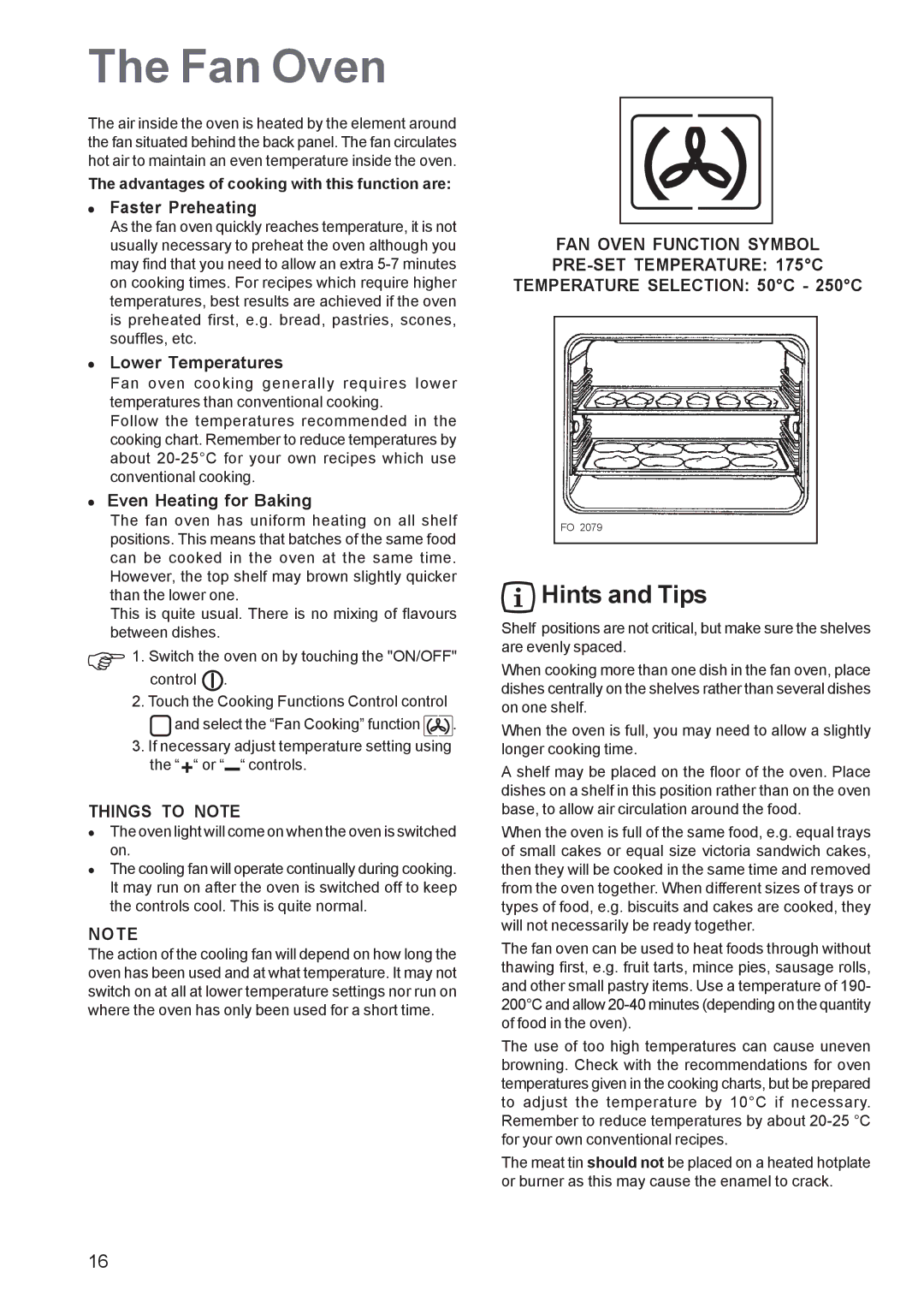 Zanussi ZBP 1165 manual Fan Oven, Advantages of cooking with this function are 